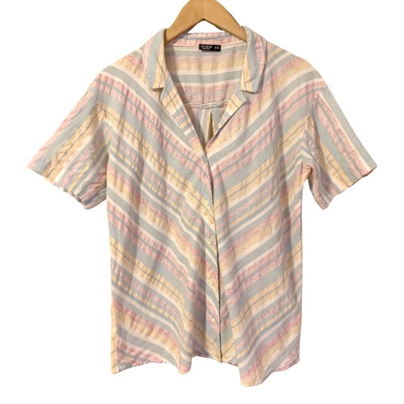 Pastel Stripe Button Up Shirt - Picture 3 of 6